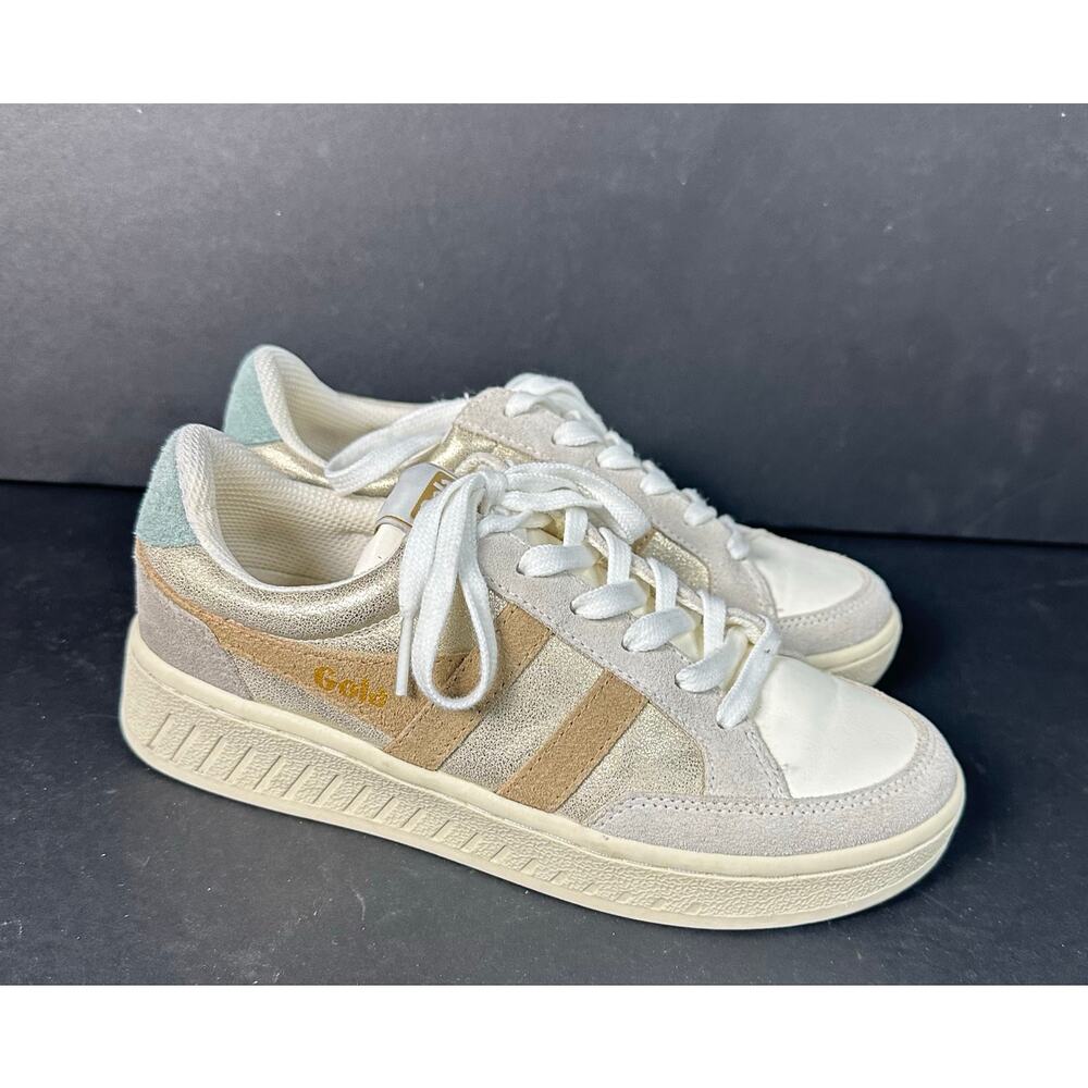 Gola Superslam Blaze Sneakers Womens Size 6.5 Gold Metallic Shimmer Shoes - Picture 10 of 10